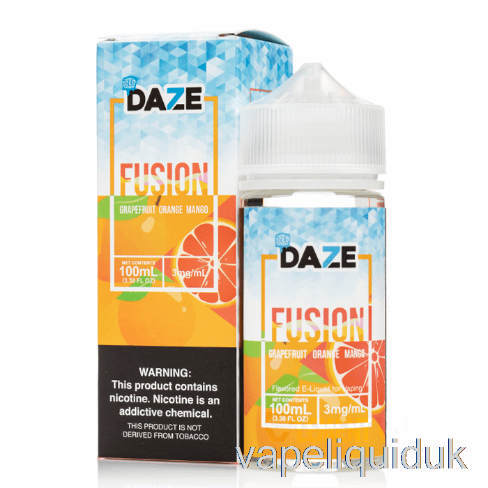 ICED Grapefruit Orange Mango - 7 Daze Fusion - 100mL 6mg Vape Liquid